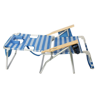 Chaise de plage inclinable avec coussin