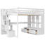 Lit mezzanine avec bureau et tablettes-759093753