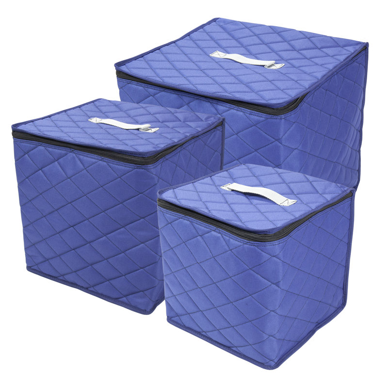 Ebern Designs Plastic Storage Tub & Tote, Blue
