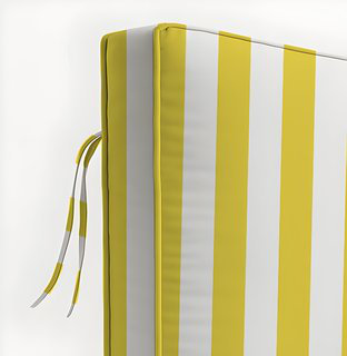 3" Deep Seat Chair Cushion Stripe Border Frame - Water-Resistant