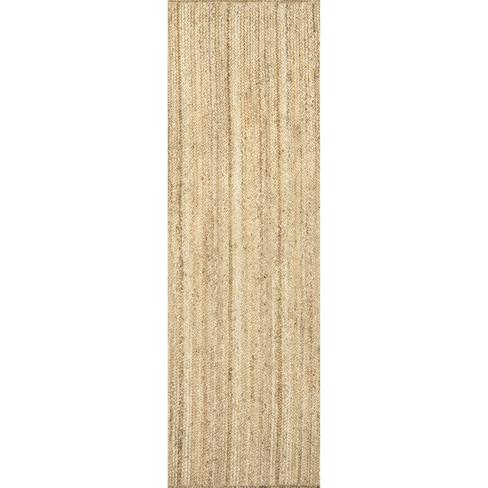 Natural Hand-Woven Jute Rug, Runner 8' x 10'