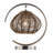 Lystra 13.75"H Brushed Nickel Iron Table Lamp with Rattan Shade