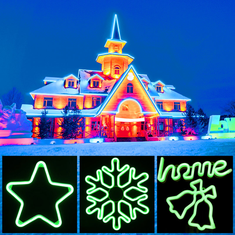 40FT Commercial LED Neon Rope Light 120V Plug-in Neon Strip Light Connectable Cuttable IP65 Waterproof for Indoor and Out door Holiday Christmas Home Décor Diameter 10x18mm