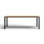Morones Rectangular Dining Table in Solid Reclaimed Teak with Black Rounded Edge Aluminum Legs-1765434990
