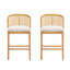 Ensemble de 2 tabourets de comptoir en bois Tatti
