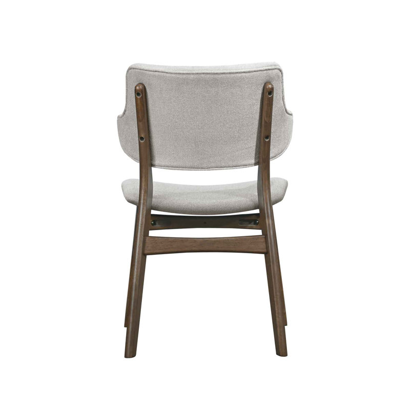 Capri Modern Upholstered Solid Wood Dining Chair (Set of 2), Brown