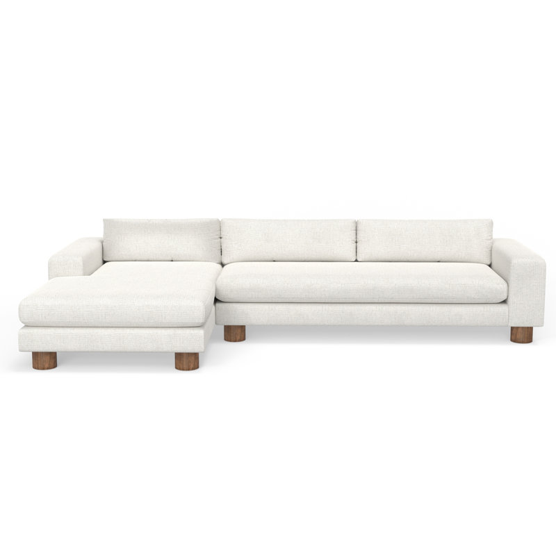 Milo 135" 2-Piece Sectional, Pearl , Left Hand Facing