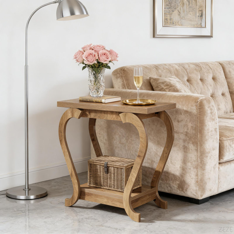 Modern Accent Side Table,2-Tier Coffee Table,End Table