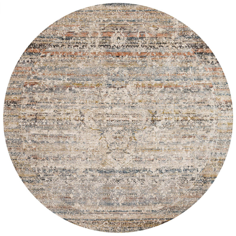 Tapis taupe Fuhrman, Rond 7 pi 10 po