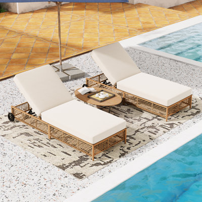 Outdoor Rattan Chaise Lounge