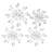 Starburst Metal Wall Decor Set of 4, Silver 3D Rhinestone Wall Art for Living Room, Bedroom & Office-1027351530