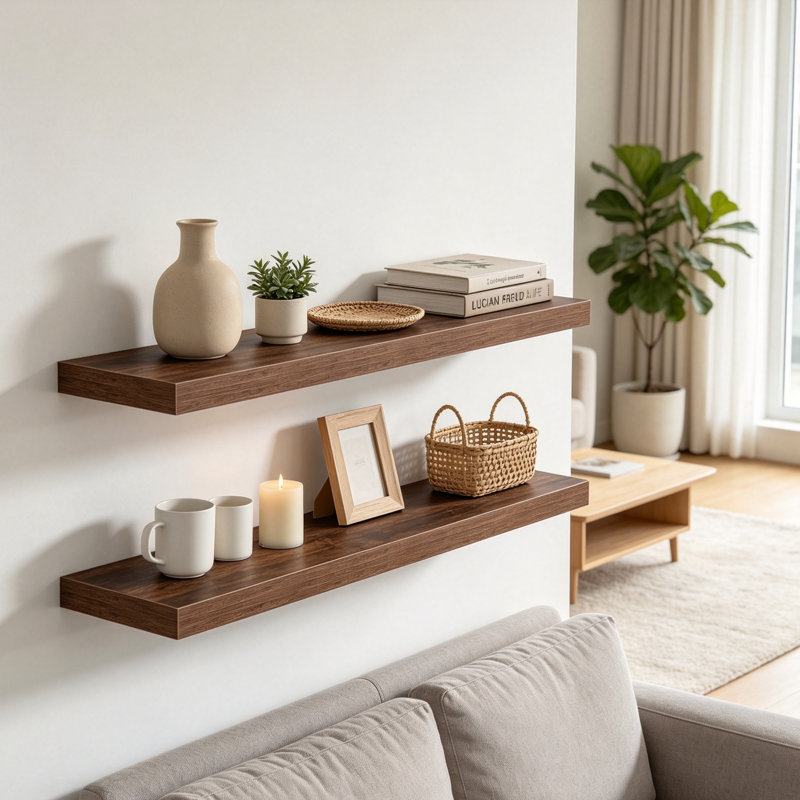 Solid Wood Floating Shelf