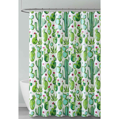 Ameena Vinyl Floral Shower Curtain Liner
