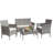 Rifiki 4 - Person Patio Conversation Set with Cushions-295038553-295489041