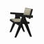 Chaise de salle à manger avec accoudoirs rembourrés en tissu Color 2Pc-121093715