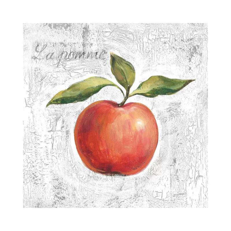 La Pomme On White by Silvia Vassileva - Wrapped Canvas Gallery-Wrapped Canvas Giclée, 30.48 cm H x 30.48 cm W