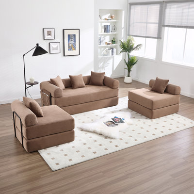 Boneless Convertible Sleeper Sofa, Foldable Floor Couch No Assembly