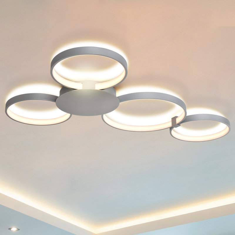 Capella 4-Light Flush Mount, Aluminium