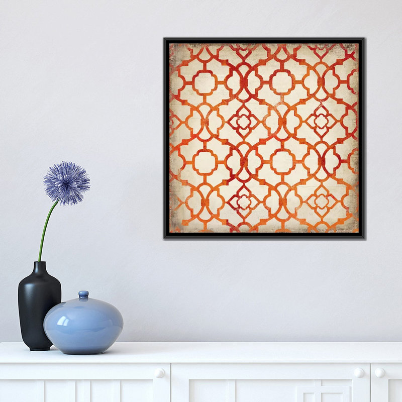 « murale i », impression sur toile, H 18 po x l 18 po x P 1,5 po, Toile avec cadre noir, Pas de tapis