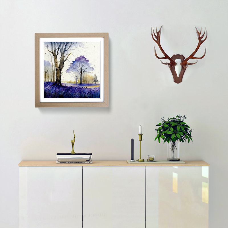 Single Picture Frame Print on Wood, Oak