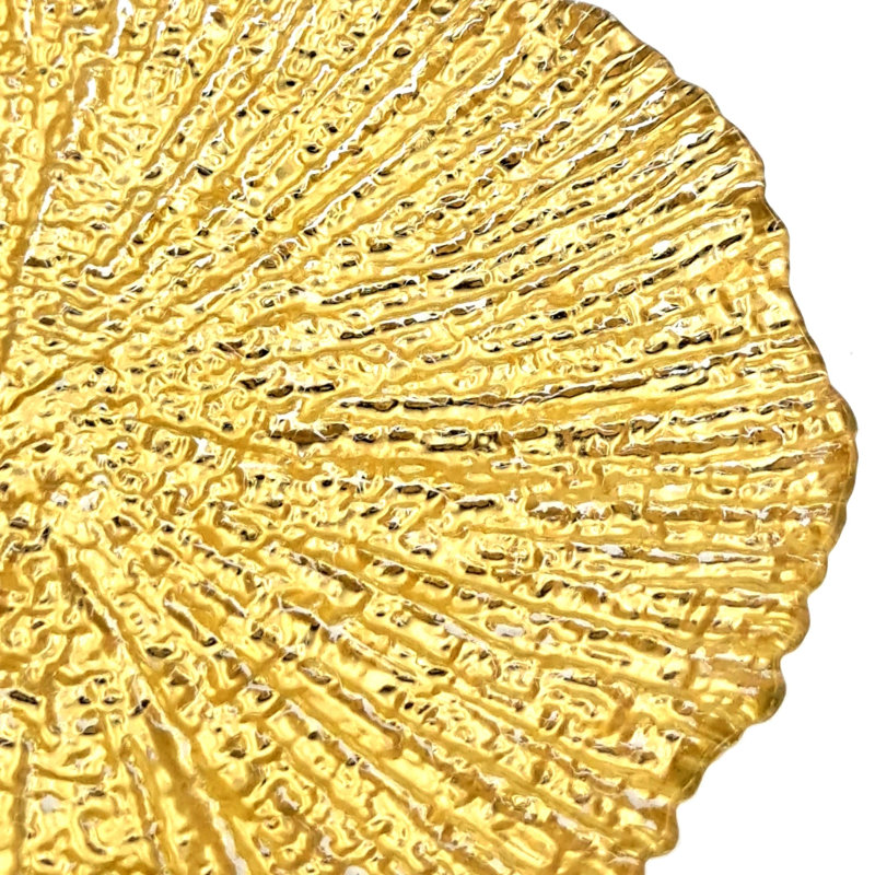 Coral 11" Dinner Plate, Gold