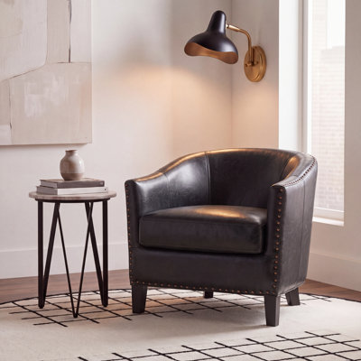 Fauteuil demi-tonneau de 28,9 po de large Philpott