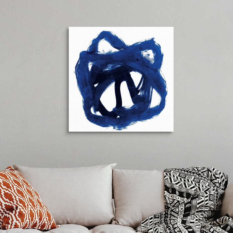"Eternal Indigo I" par PI studio, reproduction d’art sur toile, Toile tendue, H 30 po x l 30 po x P 1,25 po
