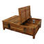 Table basse rectangulaire en bois avec rangement