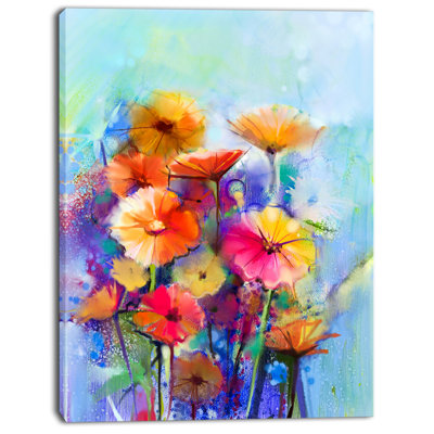 Abstract Floral Watercolor Canvas Painting - Abstract Watercolor