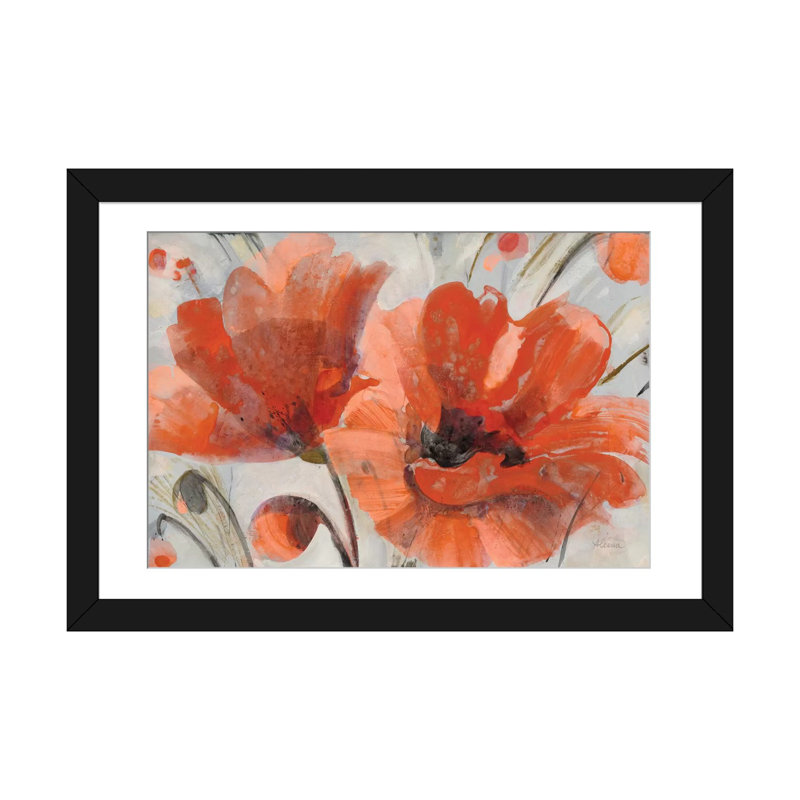 «Popping» par Albena Hristova, impression sur toile tendue, H 24 po x l 32 po x P 1 po, Cadre noir
