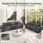 88" Modular Sectional Loveseat Couches For Living Room, 2-seater Deep Seat Sofa With Throw Pillow-456225847