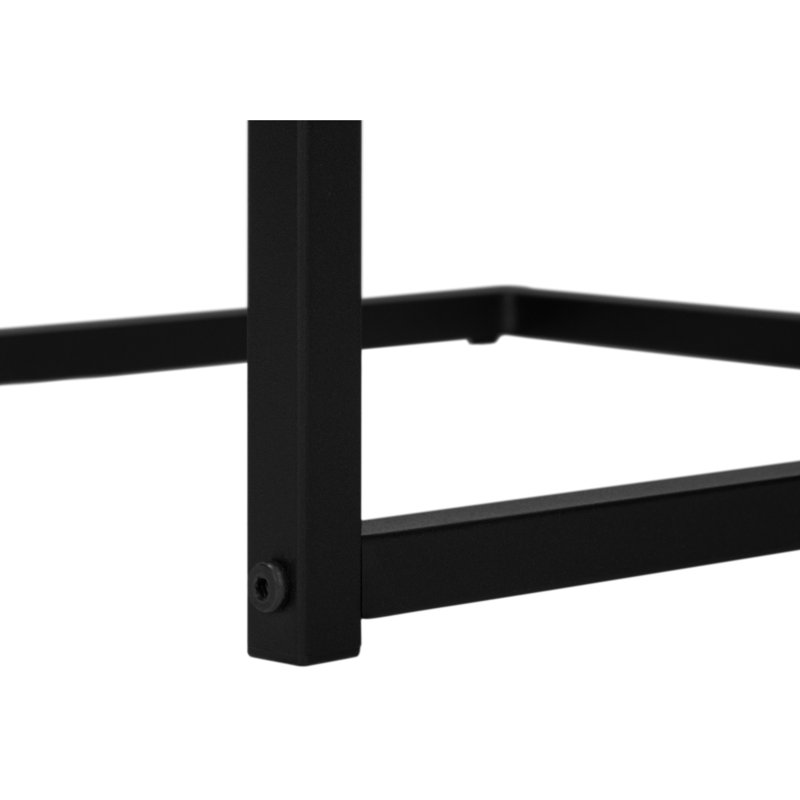 Table audio - Stratifié gris, métal noir pour le travail de chambre à coucher