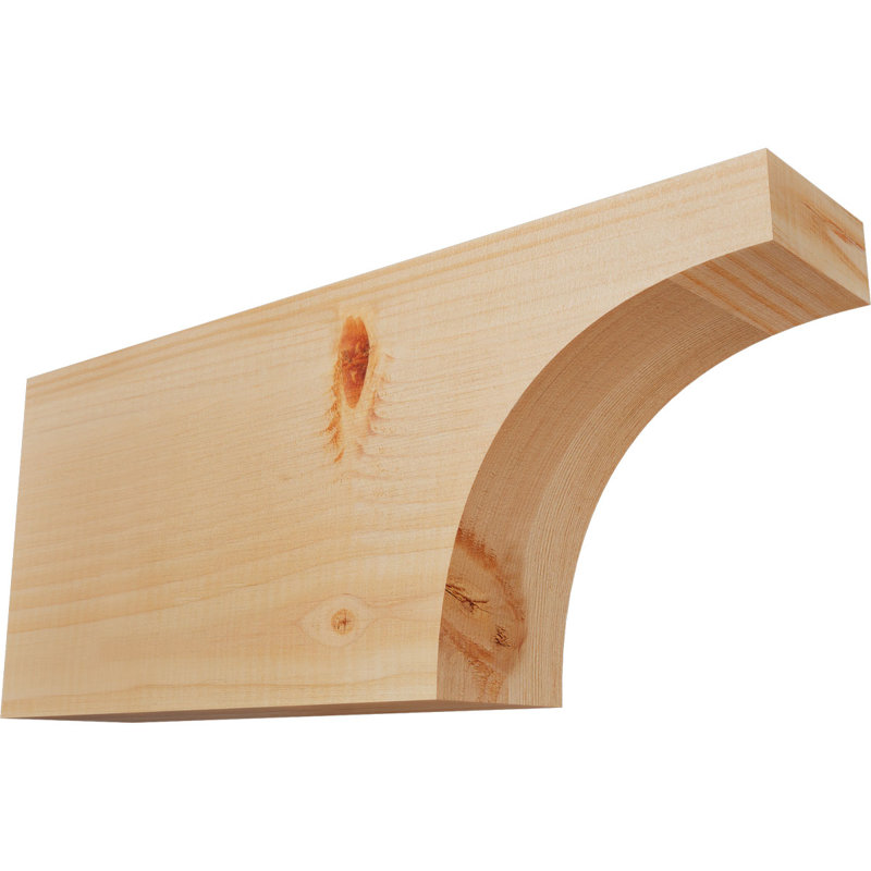 Queue de chevron lisse Huntington, Sapin de Douglas, 8"H x 3 1/2"W x 18"L