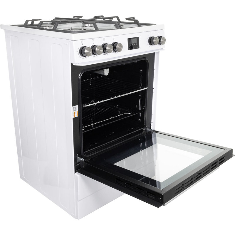 Urban Living 24-in. 4 Element Freestanding Range, Natural Gas, White
