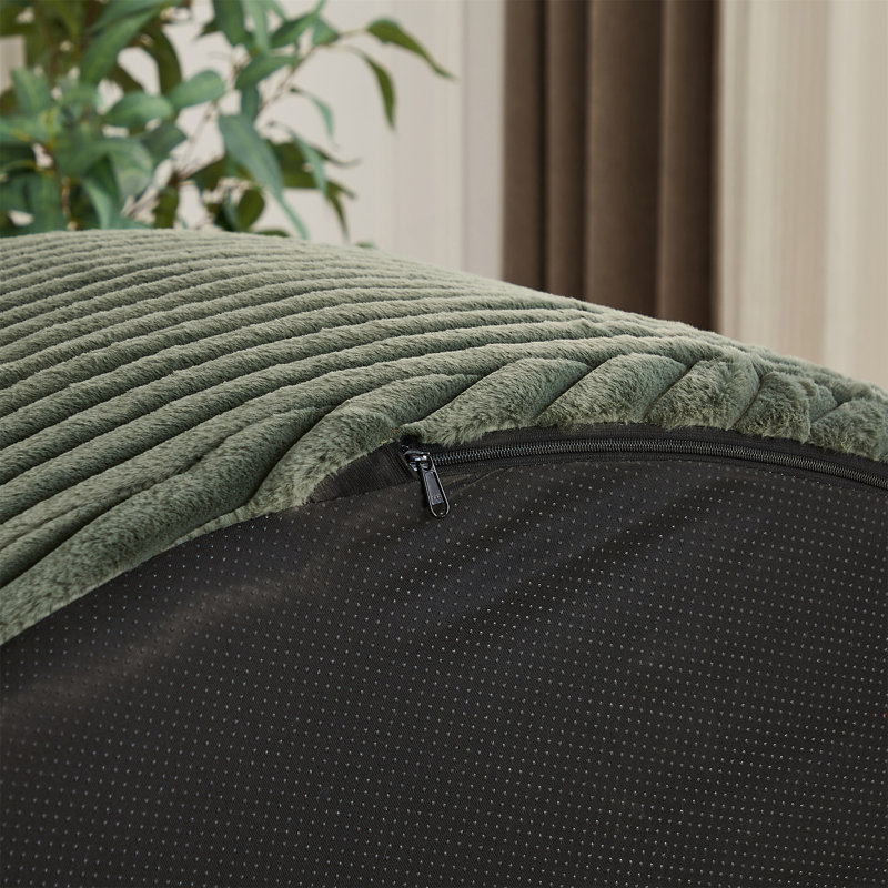 Canapé-lit éponge 50L, sans assemblage requis, fauteuil-lit moderne moelleux avec coussin de dossier et tissu en velours côtelé