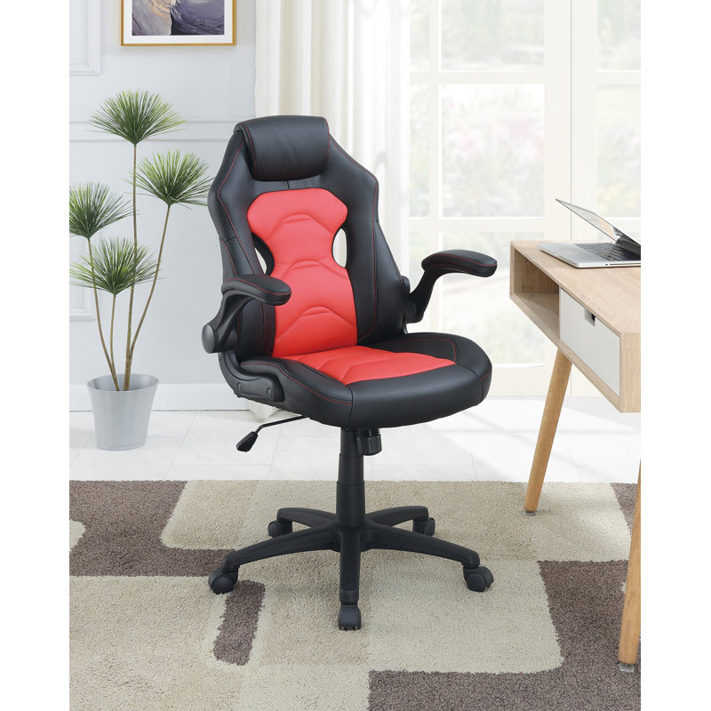Adjustable Heigh Executive Office Chair, Black/Red