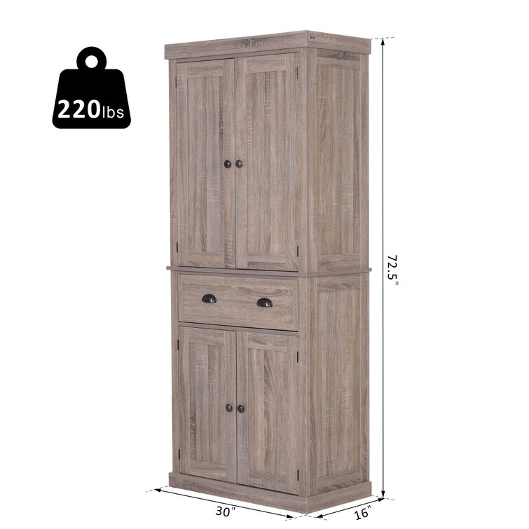 Davares 71 Kitchen Pantry Loon Peak Finish: Charcoal