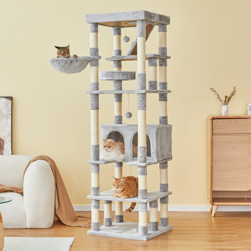 Amariani 74.8'' H Cat Tree, Light Gray