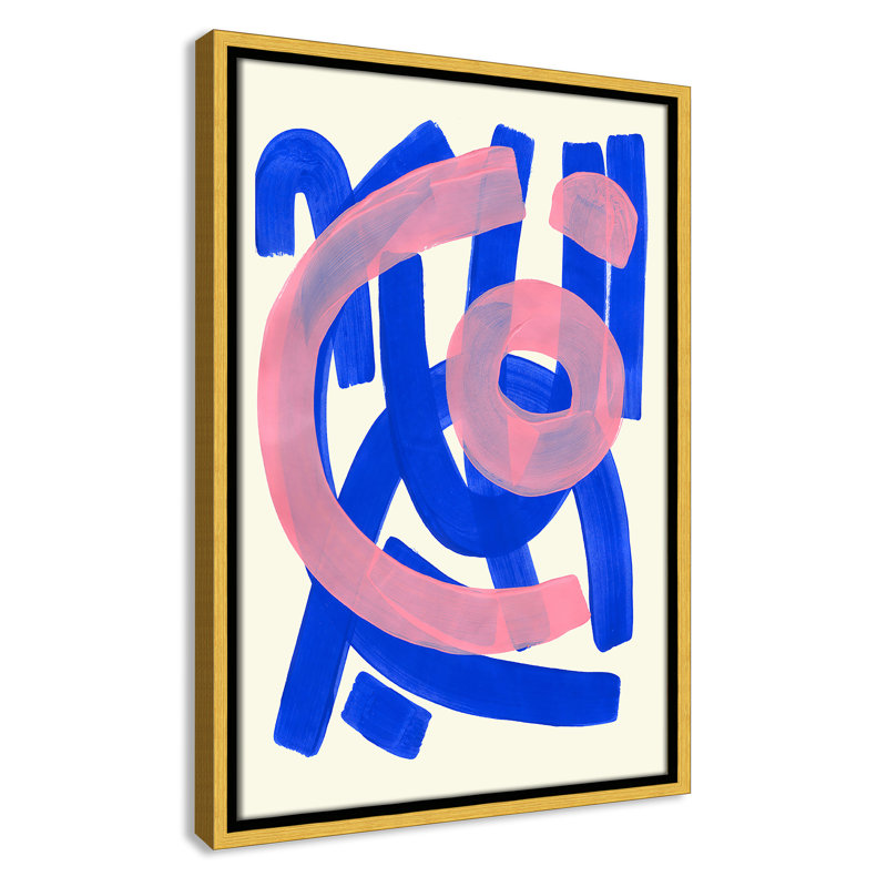 Impression Funky Beat par Haniff, Framed Canvas, 13.5'' W x 19.5'' H, Gold Floater