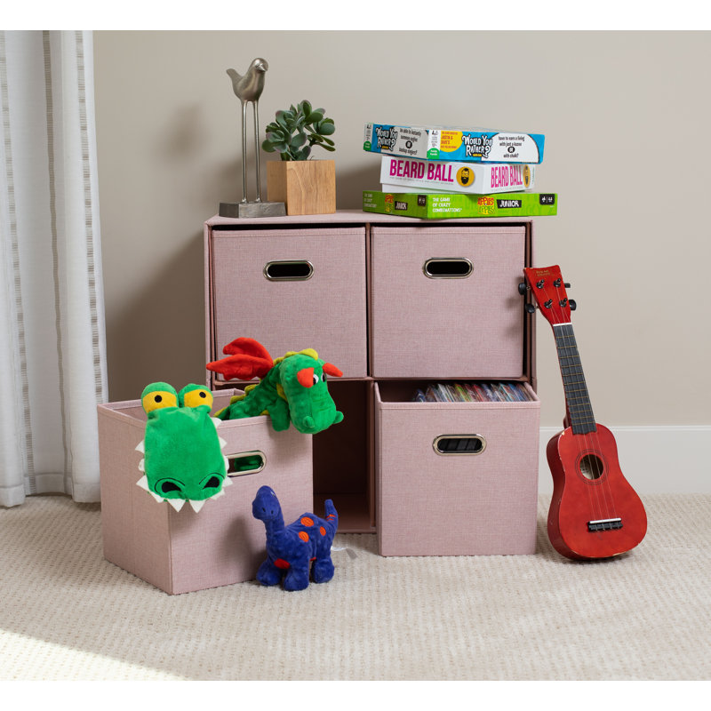 Étagère de rangement en lin BirdRock Home, Rose