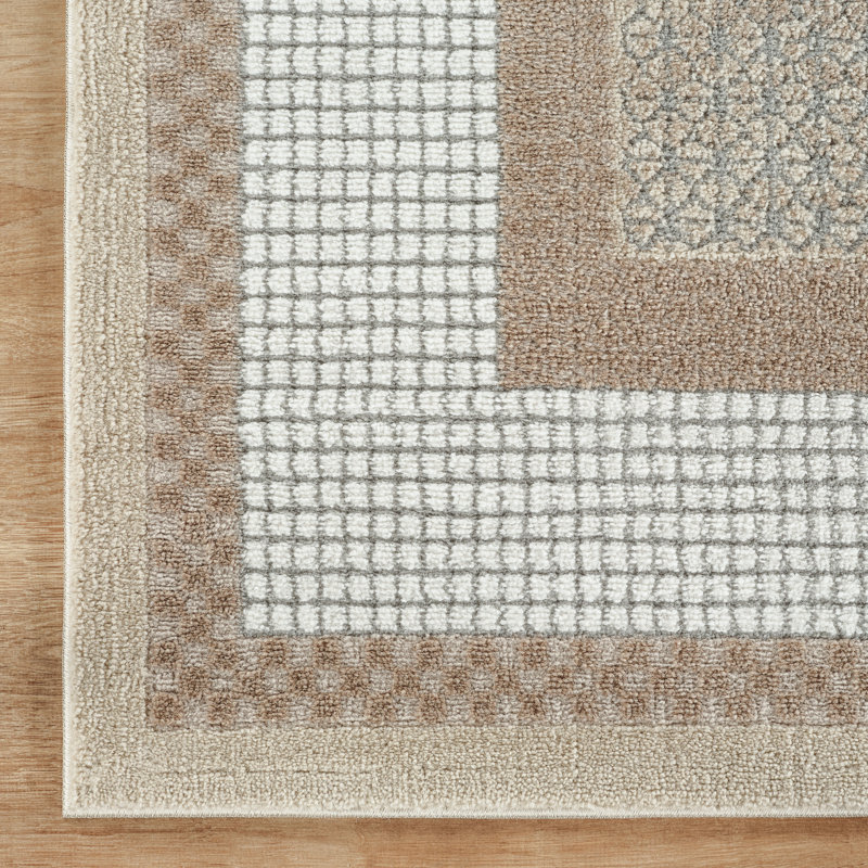 Tapis beige Whitney, Beige/gris, 6 pi 6 po x 9 pi 6 po