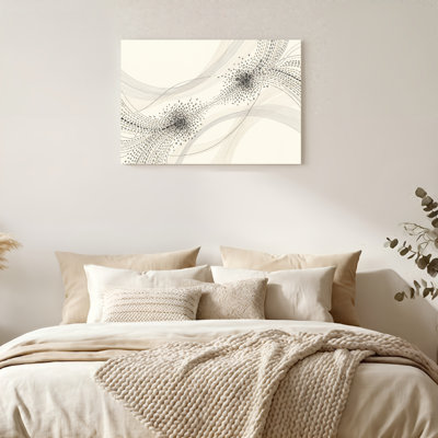 «Gallery Wrap», art mural sur toile pour le salon, la chambre à coucher, le bureau ou le vestibule - décoration murale décorative avec motif floral abstrait