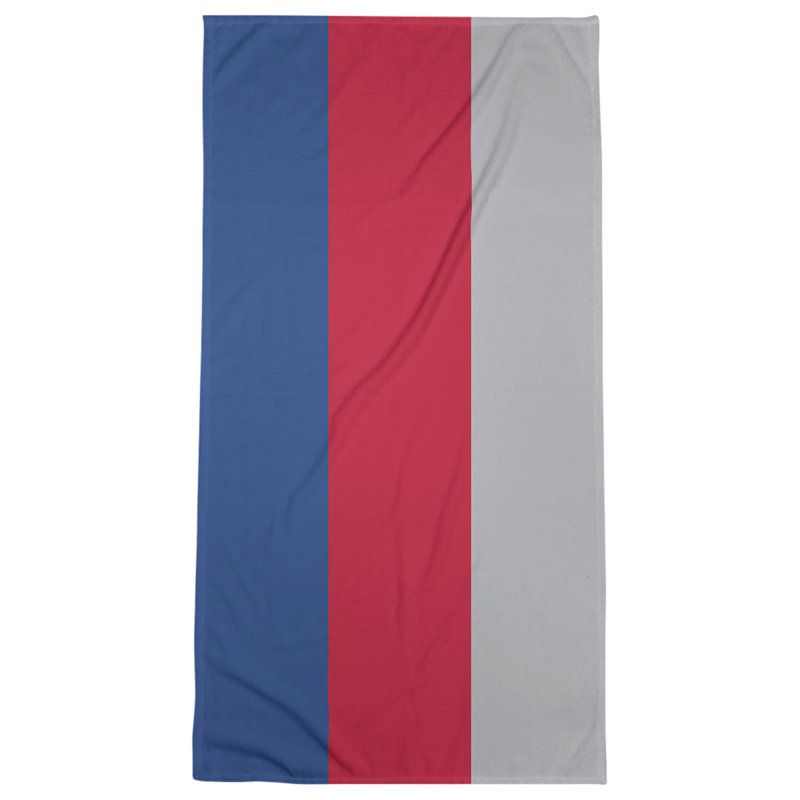 Cotton Blend Lightweight Bath Towel, Royal Blue/Red/Gray