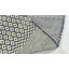Tapis rayé ivoire / bleu marine en coton tissé à plat à la main Annia-24597940