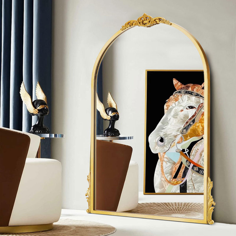 Camron Iron Arch Floor Mirror