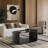 Levian Oval 47.5" Storage  Floor Shelf Coffee Table