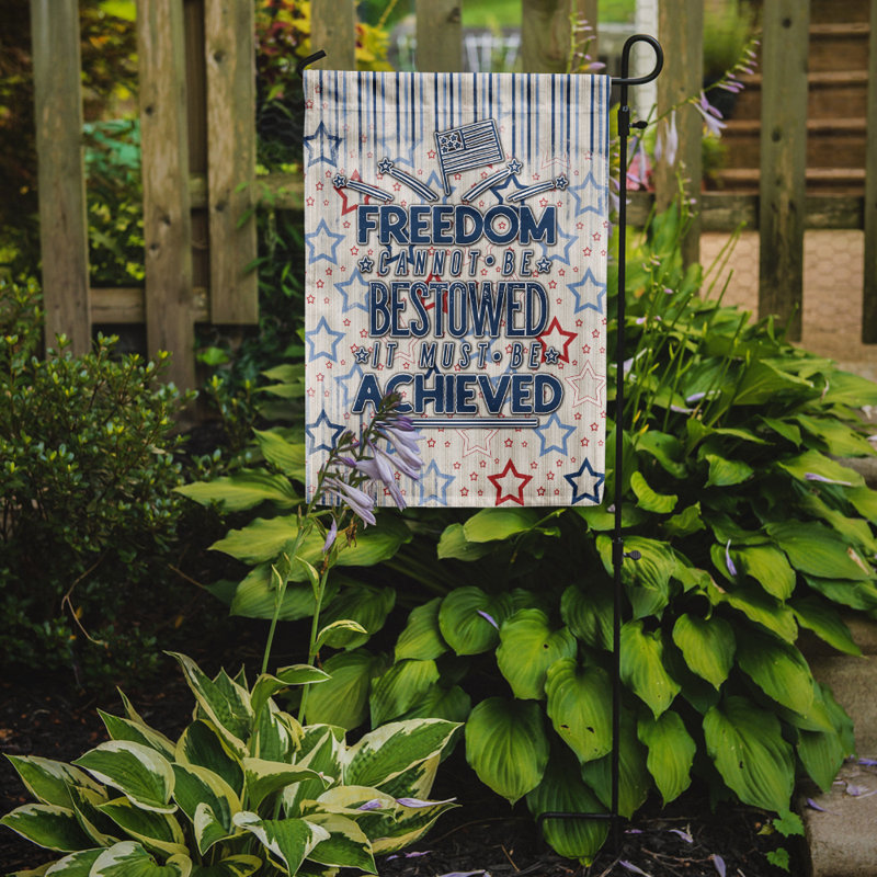 Doit être réalisé en polyester de 2 côtés 15 x 11 po drapeau de jardin Freedom