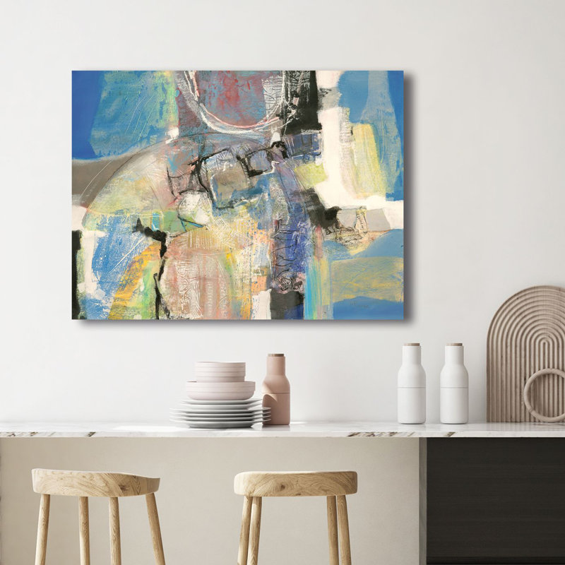 "Modern Abstract: Still Present" By Maurizio Piovan, 70cm H x 100cm W x 4cm D