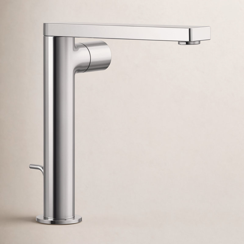 Single-Handle Bathroom Faucet with Drain Assembly, Polished Chrome
