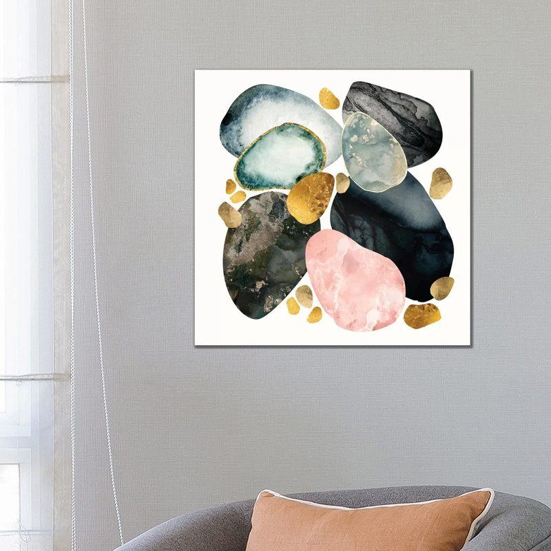 Pebble Abstract - Print on Canvas, No Framed, 66.04 cm H x 66.04 cm W x 1.91 cm D